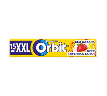 Жевательная резинка Orbit Wrigley’s XXL Клубника-Банан 15 шт