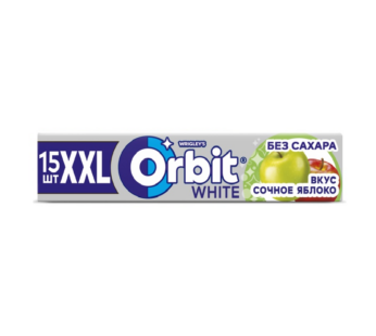 Жевательная резинка Orbit Wrigley’s White XXL Сочное Яблоко 15 шт